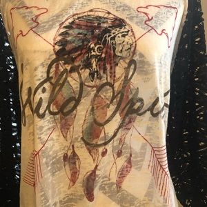 3/4 Lace Sleeve Wild Spirit Top